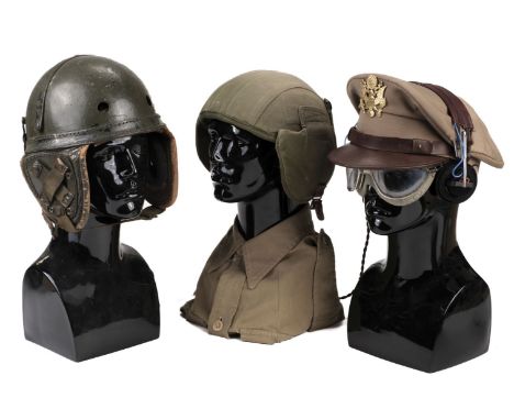 * American Helmet. American Air Force M4A2 Flak hemet, with Industrial Canvas Prod. Corp tailors label numbered W.11-022-ORD-