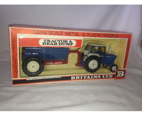 BRITAINS - FORD TRACTOR AND REAR DUMP TRAILER - (9630)