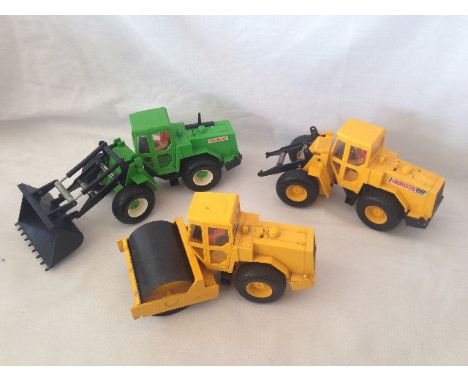BRITAINS - DYNAPAC ROLLER, REDLAND LOADING SHOVEL & LOGMASTER