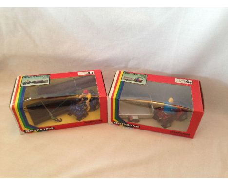 BRITAINS - HONDA FOURTRAX 300 4x4 & LOG SLED - (9433) & HONDA TRX 300 4x4 & LOGIC CT700 TRAILER - (9430)