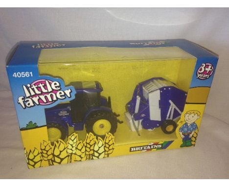 BRITAINS - LITTLE FARMER - TRACTOR AND BALER - (40561)