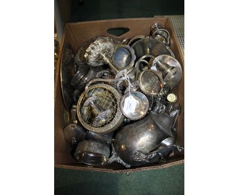 Plated ware, to include candlestick, trays, flower bowl etc. (qty)