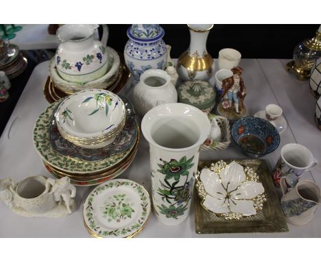 Collection of ceramics, to include a Botanic Garden Portmeirion vases, coronation mugs, plates, vases, etc, (qty)