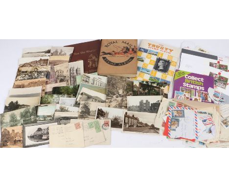 Royal Mail world stamp album, "see the world" stamp album, the trusty stamp album, first day covers and loose stamps (qty)