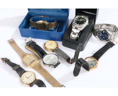 Gentlemans wristwatches, to include Rotary, Lorus, Timex, Accurist etc. (8)