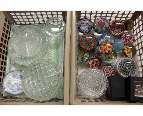 China and glass, to include collection of twenty paperweights, scent bottles, dressing table pots, Beswick teapot, Art Nouvea