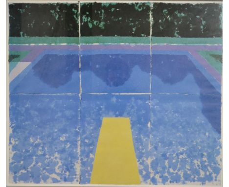 After David Hockney, poster: A Retrospective, The Metropolitan Museum of Art, New York 1988, lithograph printed in colours, b