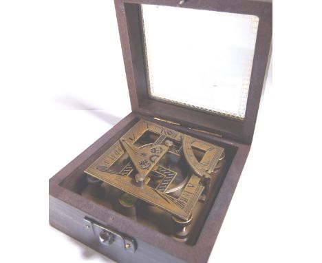 BRASS SUNDIAL. Brass sundial compass