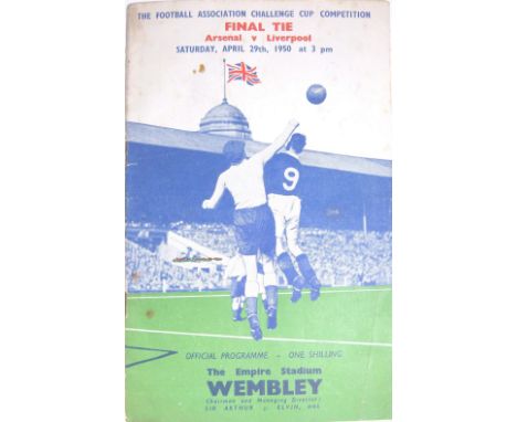 CUP FINAL PROGRAMME 1950. FA Cup Final programme, Liverpool v Arsenal 1950