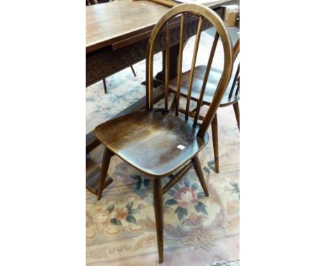 ERCOL CHAIRS. Four Ercol stickback chairs