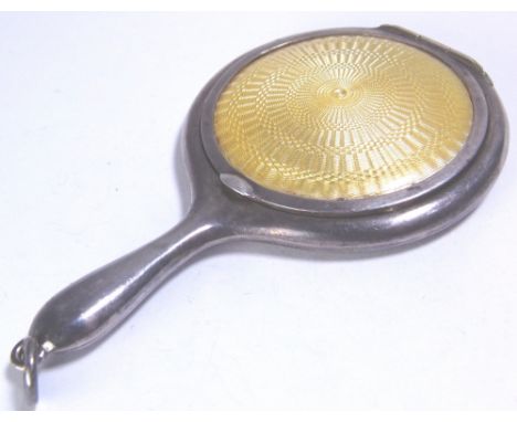 SILVER MIRROR. Silver mirror/powder compact, assay Birmingham