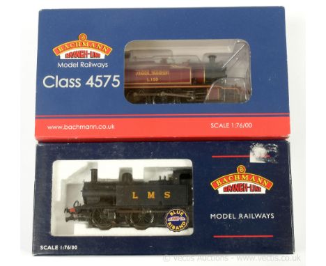 Bachmann OO Gauge Steam Locos comprising 32-136Z 2-6-2 London Transport maroon livery Class 4575 Prairie Tank Loco No.L150, t