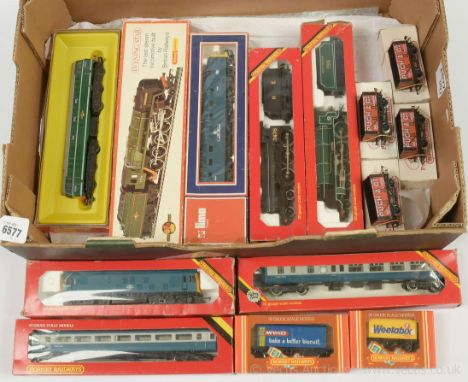 OO Gauge Locos and Rolling Stock comprising Hornby Railways R861 2-10-0 BR green 9F Class No.92220 "Evening Star", R150 4-6-0