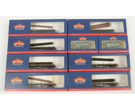Bachmann OO Gauge Goods Wagons some duplication comprising 3 x 33-928 Bogie Bolster Wagon with girder load, 2 x weathered Chi