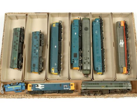 Hornby / Lima / Mainline and other Commercial manufacturers OO Gauge a mixed group of Diesel Locomotives consisting of a Clas