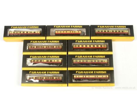 Graham Farish (by Bachmann) N Gauge BR crimson and cream Passenger Coaches comprising 4 x Hawksworth style (2 x 374-535 3rd C