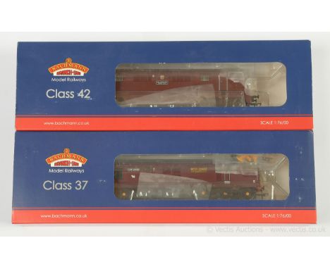 Bachmann OO Gauge Diesel Locos comprising 32-050DC Bo-Bo BR maroon Class 42 Diesel Hydraulic Loco No.D809 "Champion", with fa