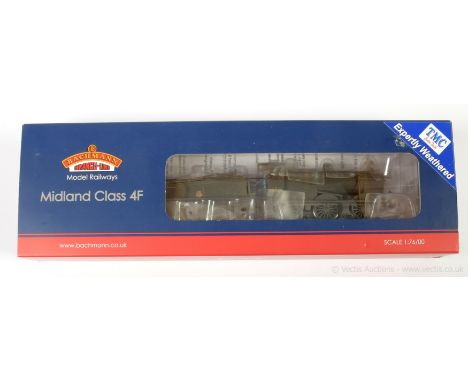 Bachmann OO Gauge 31-881 0-6-0 BR black 4F Class No.43875, loco has been professionally weathered by TMC Model Shop, box end 