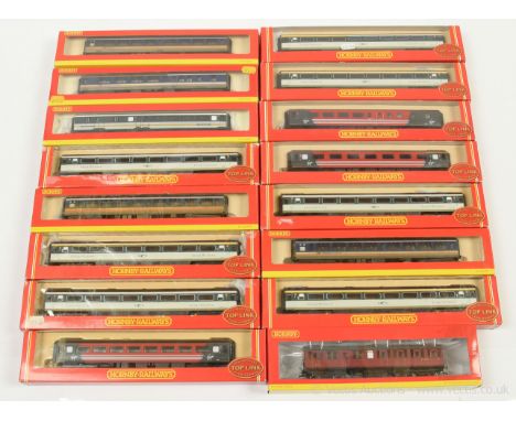 Hornby (China) Passenger Coaches comprising 4 x weathered Network South East Mk.2 style Coaches (2 x R4153 and 1 x R4153A Ope
