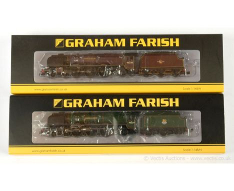 Graham Farish (by Bachmann) N Gauge BR 4-6-2 Princess Coronation Class Locos (1) 272-184A BR lined red No.46228 "Duchess of R