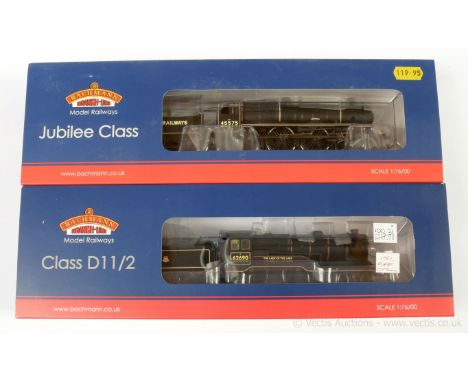 Bachmann OO Gauge pair of British Railways lined black Steam Outline Locomotives consisting of Ref 31-190 4-6-0 Loco and Tend