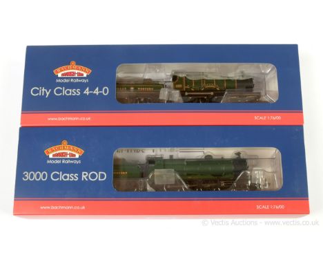 Bachmann OO Gauge pair of GWR Steam Outline Locomotives consisting of Ref 31-726 4-4-0 Loco and Tender City Class "City of Ba