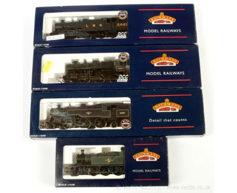 Bachmann OO Gauge group of Steam Outline Locomotives consisting of Ref 32-875 2-6-4 LMS black Fairburn Tank Loco No.2691, Ref