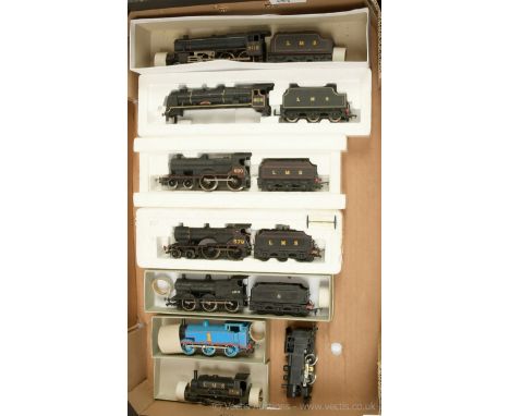 OO Gauge unboxed Steam Locos comprising Hornby Railways 4-6-0 LMS lined black Stanier Class 5 No.5112, 4-4-0 LMS lined black 
