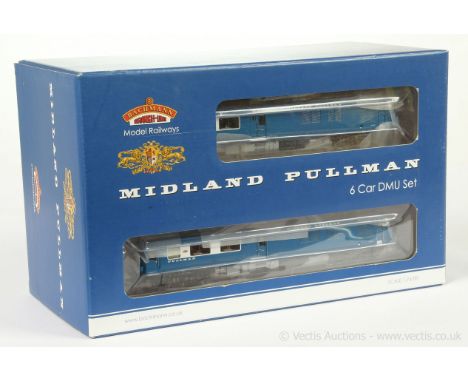 Bachmann OO Gauge 31-255DC 6-car Nanking Blue Midland Pullman Diesel Motor Unit with factory fitted DCC decoder onboard, unit