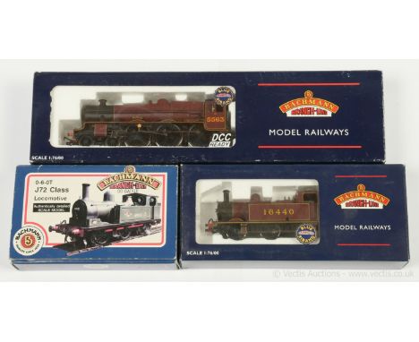 Bachmann OO Gauge Pre-nationalisation Steam Locos comprising 32-225W (Limited Edition) 0-6-0 LMS lined crimson 3F Class Tank 