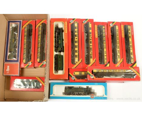 OO Gauge Locos and Rolling Stock comprising Hornby Railways R759 4-6-0 GWR green Hall Class No.4983 "Albert Hall", R041 0-6-0