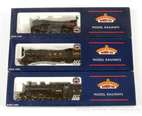 Bachmann OO Gauge trio of LMS Steam Outline Locomotives consisting of Ref 32-178 2-6-0 Loco and Tender "Crab" No.2715, Ref 32