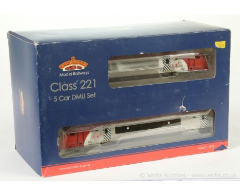 Bachmann OO Gauge 32-627 5-car Class 221 Virgin Trains Super Voyager DMU No.221122 "Dr. Who", conditions Good Plus to Excelle