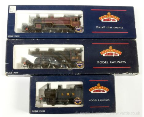 Bachmann OO Gauge LMS Steam Locos comprising 32-175 2-6-0 LMS crimson Hughes/Fowler Crab No.13098, box has sticker quoting DC