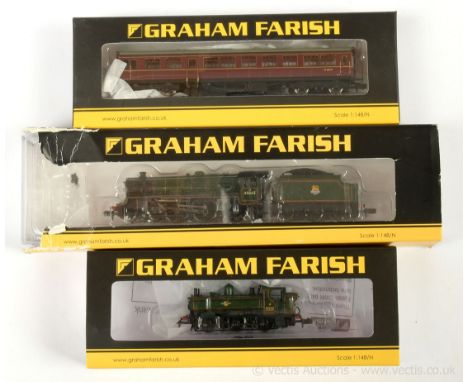 Graham Farish (by Bachmann) N Gauge Locos and Rolling Stock comprising 372-476A 4-6-0 BR green Jubilee Class No.45643 "Rodney
