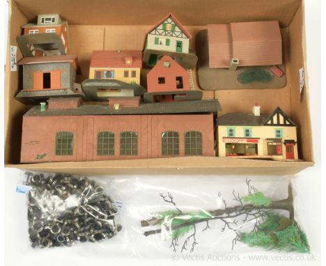OO/HO Building and Accessories by various manufacturers to include Single Road Engine Shed, various Houses, small Goods Shed,