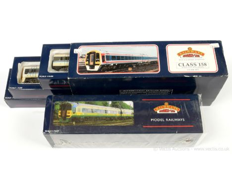 Bachmann OO Gauge pair of DMU Train Packs consisting of Ref 31-511 3-Car Class 158 Regional Railways and Ref 31-511 Class 158