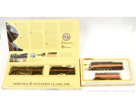 Bachmann HO 4-8-4 North American Outline Steam Locos comprising 41-0657-4A Norfolk &amp; Western black and maroon livery J Cl