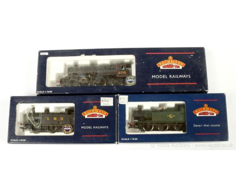 Bachmann OO Gauge Steam Locos comprising 32-178 2-6-0 LMS lined black Hughes/Fowler Crab No.2715, one coupling hook missing a