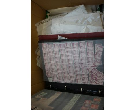 Large box full of stamp collector’s surplus and “sweepings from his study floor”! Includes mainly Commonwealth stamps but goo