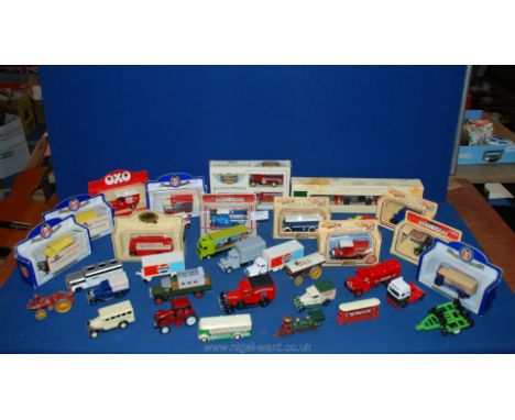 Three boxed Lledo, Corgi and Oxford model vehicles and other vehicles