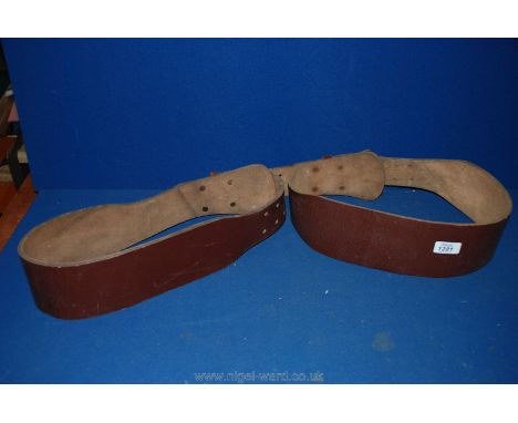 A vintage pair of Leather Belts (back supports)