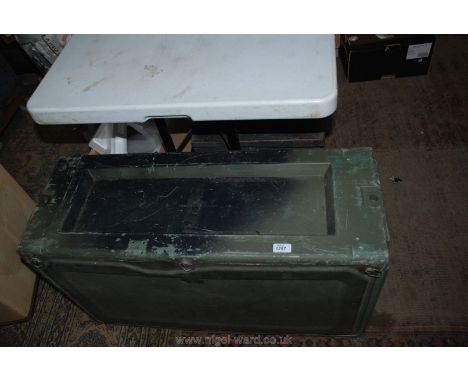 An ex-military Laycorn Army storage/ammunition Box for Landrover