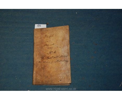 An 1807 Farm Accounts Ledger, hand-written