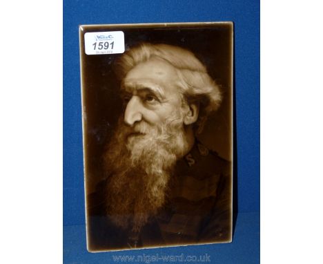 A ceramic plaque 6" x 9" portraying General Booth.