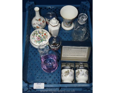 A quantity of china and glass including Aynsley, Royal Worcester, etc.