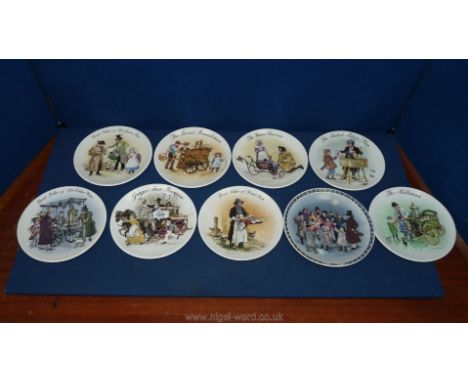 Eight street sellers of London plates with certificate.