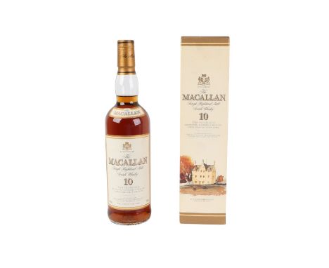 The Macallan Single Highland Malt Scotch whisky, 10 years old, 700ml, boxed.