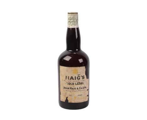 A sealed bottle of Haig's Gold Label Scotch Whisky, circa 1960's, with spring cap.