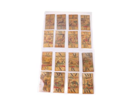 A set of French suited animal Tarot and playing cards, each 6 by 11cms (approx 77 cards).Condition ReportA set of French suit
